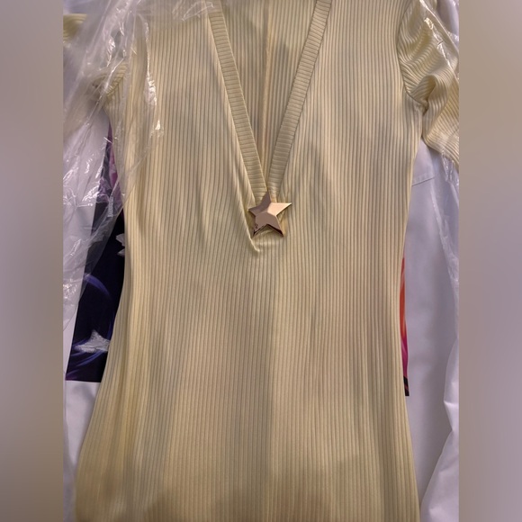 AREA Star Stud Maxi Yellow Dress - Picture 3 of 3